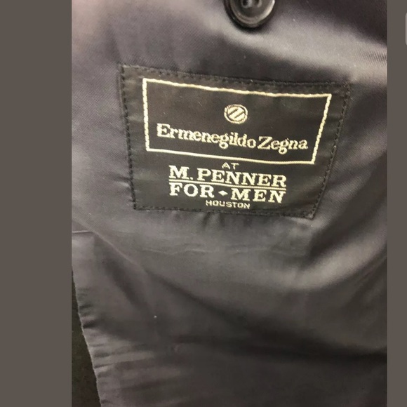 Ermenegildo Zegna Olive Green Pinstripe 2 Pc. Suit